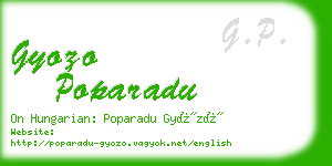 gyozo poparadu business card